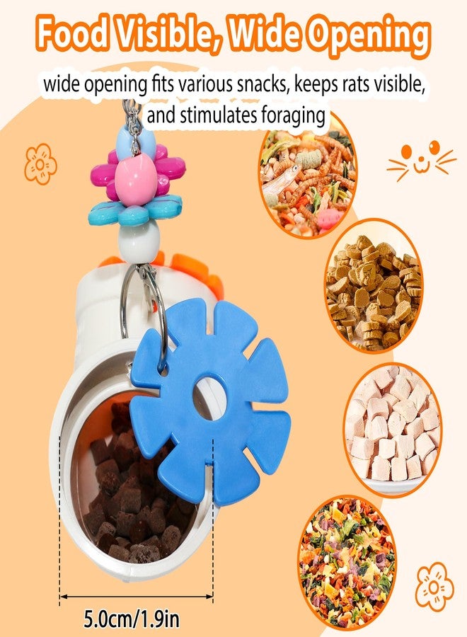 Jevnd Rat Enrichment Toys, Wide Opening Rat Foraging Toy for Various Treats, Slow Feeder Hanging Fancy Mice Cage Accessories Puzzle Toy More Healthy, Easy-Clean Rodent Toys for Rat, Mice - Image 3